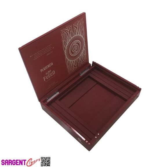 Plasencia Alma Fuego Flama Empty Wooden Cigar Box 10x8.25x1.5 - Picture 5 of 6